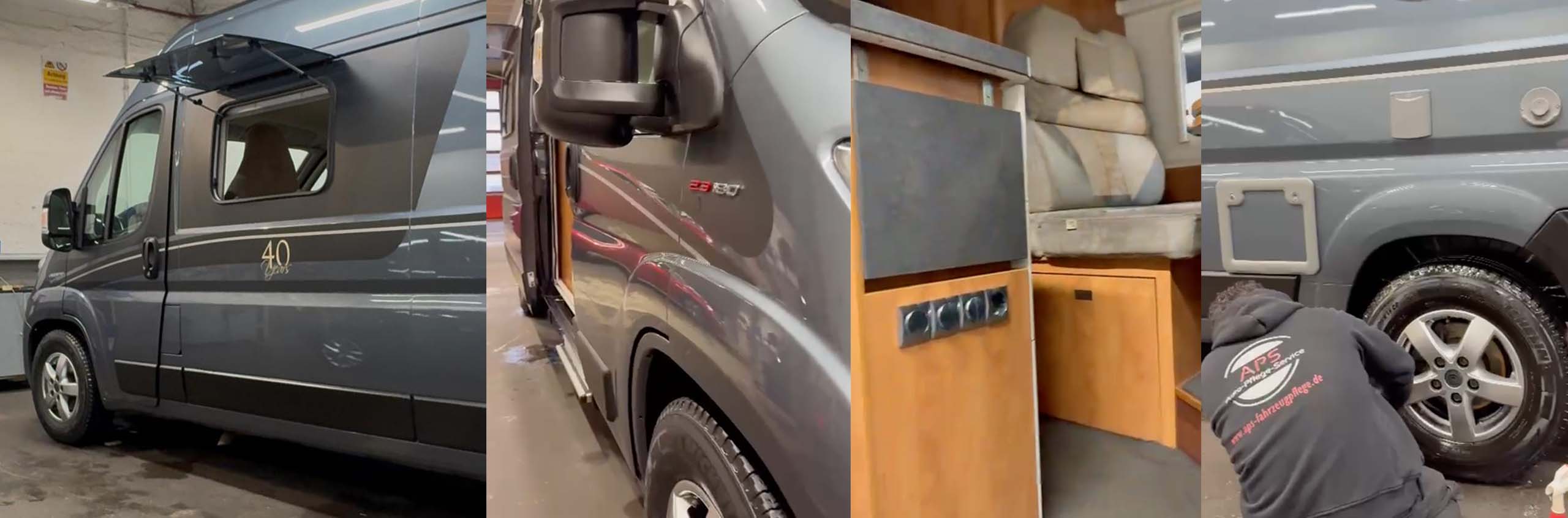 Professionelle Wohnmobil Pflege mit Langzeit-Lackschutz vor der Reisesaison